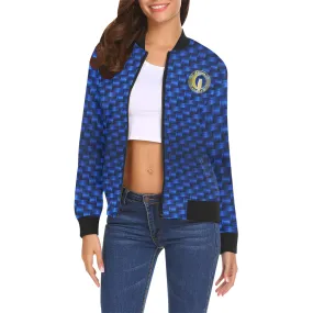 DELUXE BLUE TRESSER All Over Print Bomber Jacket for Women