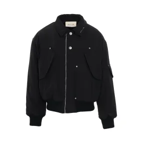 Flight Bomber Jacket in Black