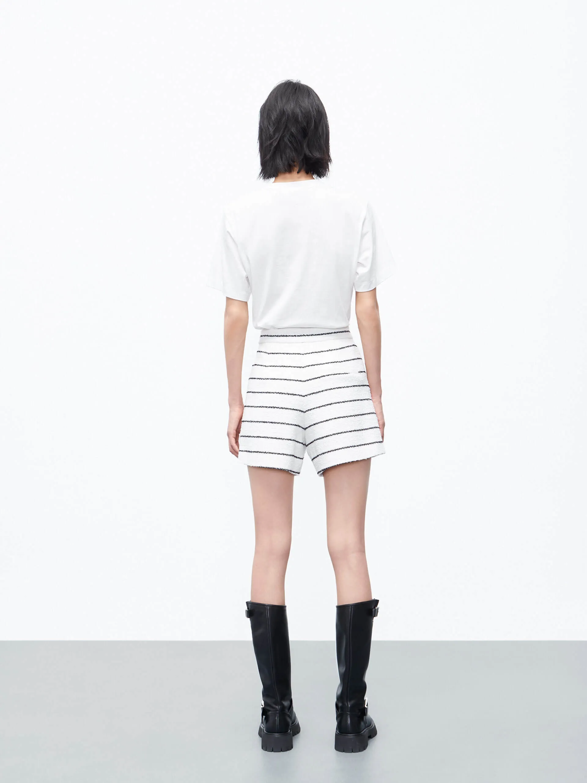 A-line Pinstripe Shorts