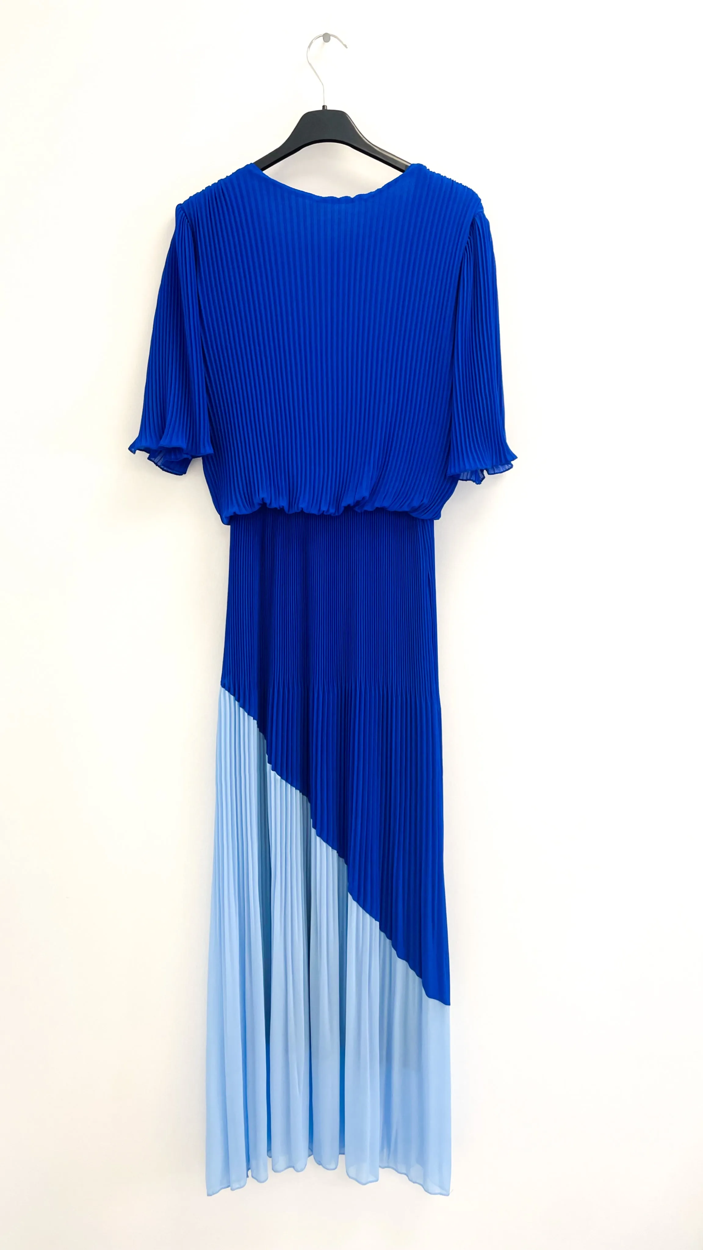 A1679 Royal/Blue Loose Top Pleat Dress