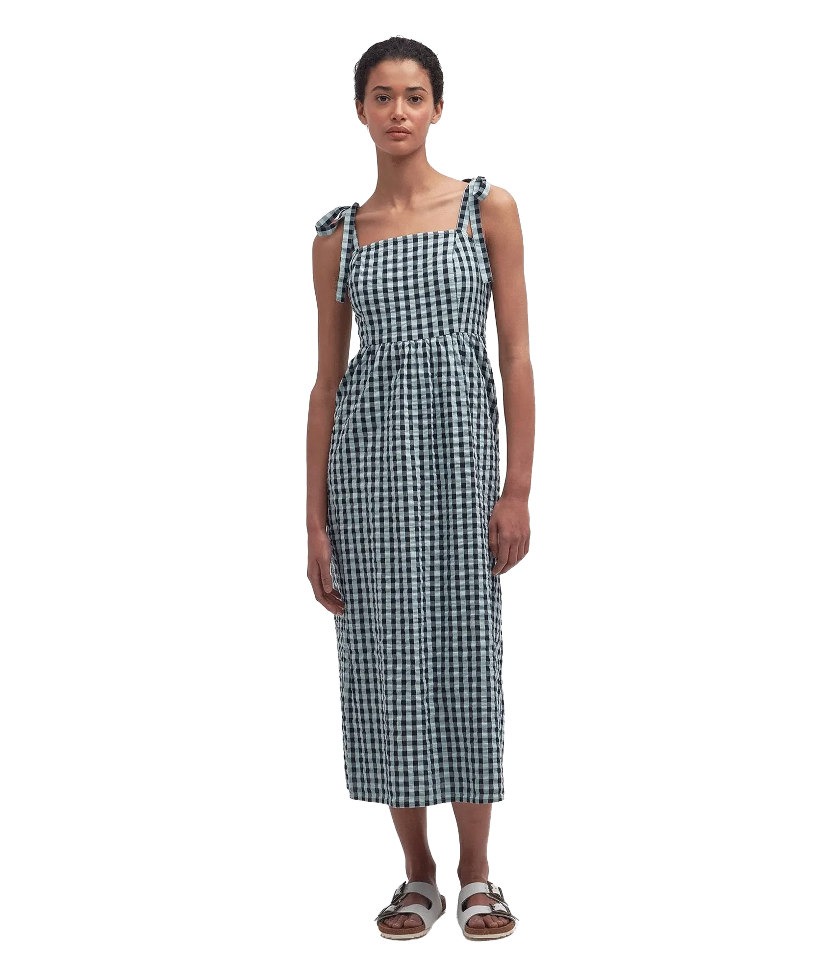 Abigail Gingham Midi Dress - Multi