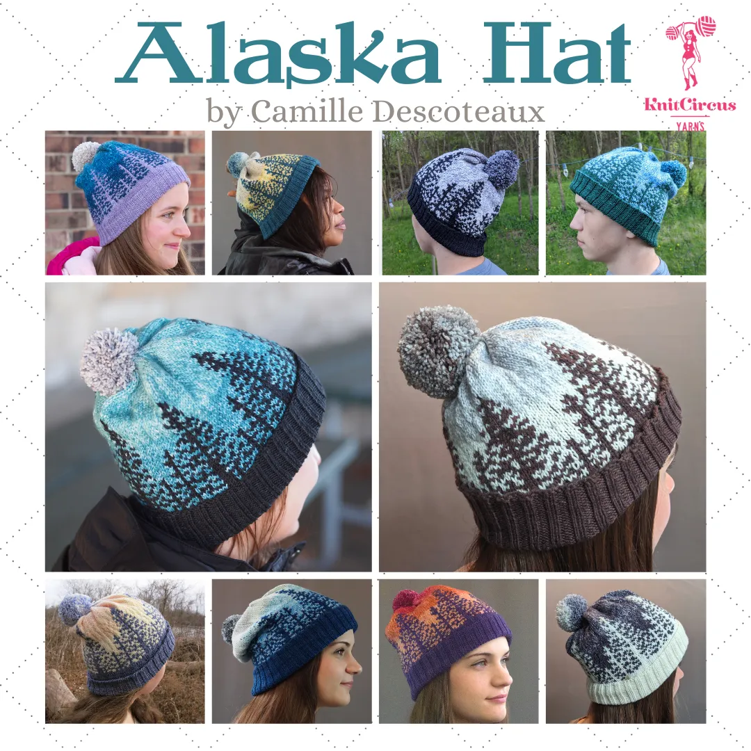 Alaska Hat Yarn Pack, pattern not included, dyed to order