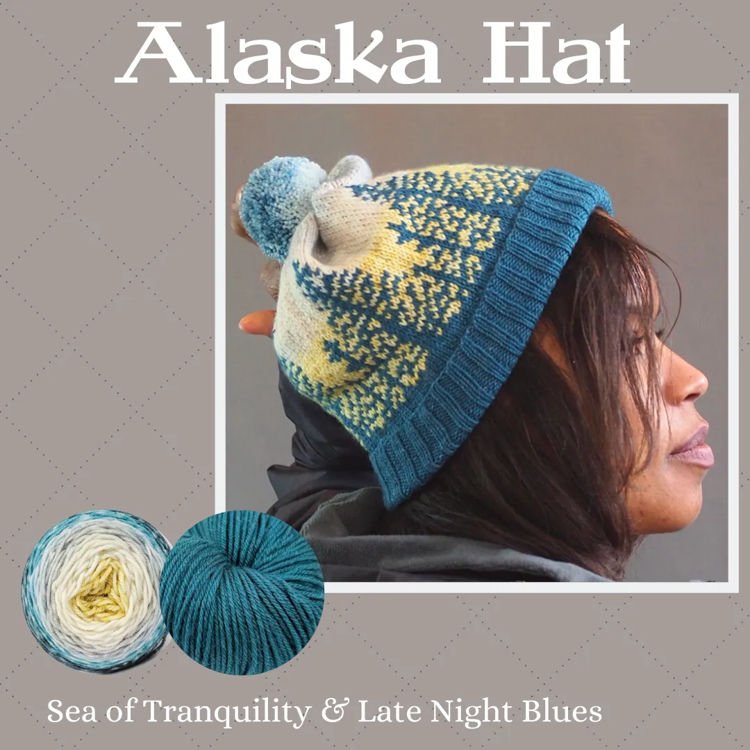 Alaska Hat Yarn Pack, pattern not included, dyed to order