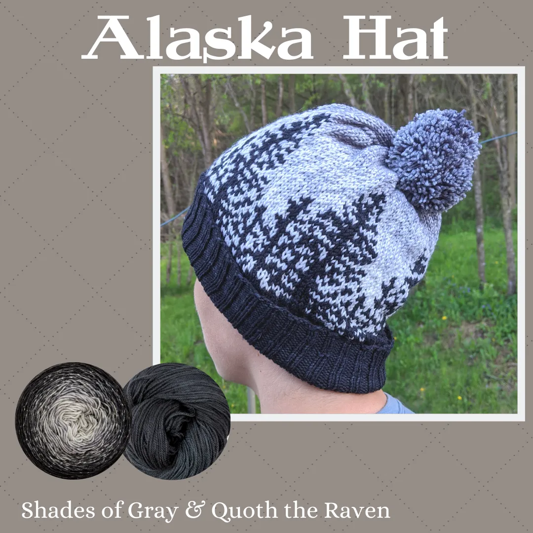 Alaska Hat Yarn Pack, pattern not included, dyed to order