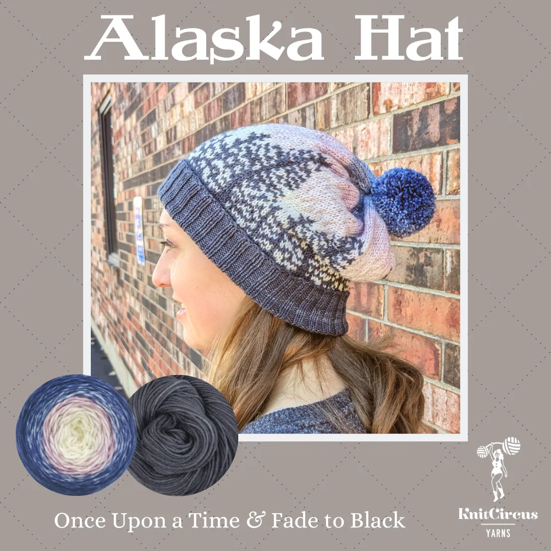 Alaska Hat Yarn Pack, pattern not included, dyed to order