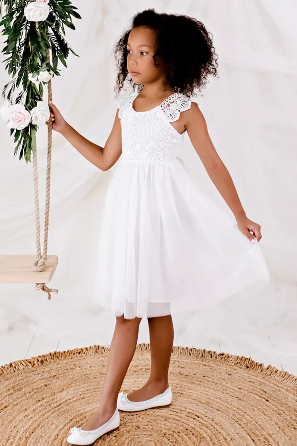 Angie Lace Bodice First Communion or Flower Girl Dress