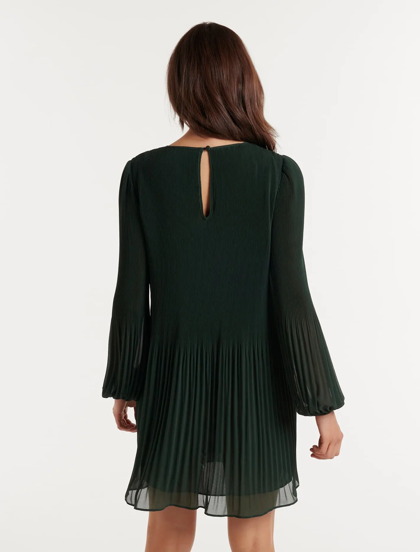 Anna Pleat Mini Dress