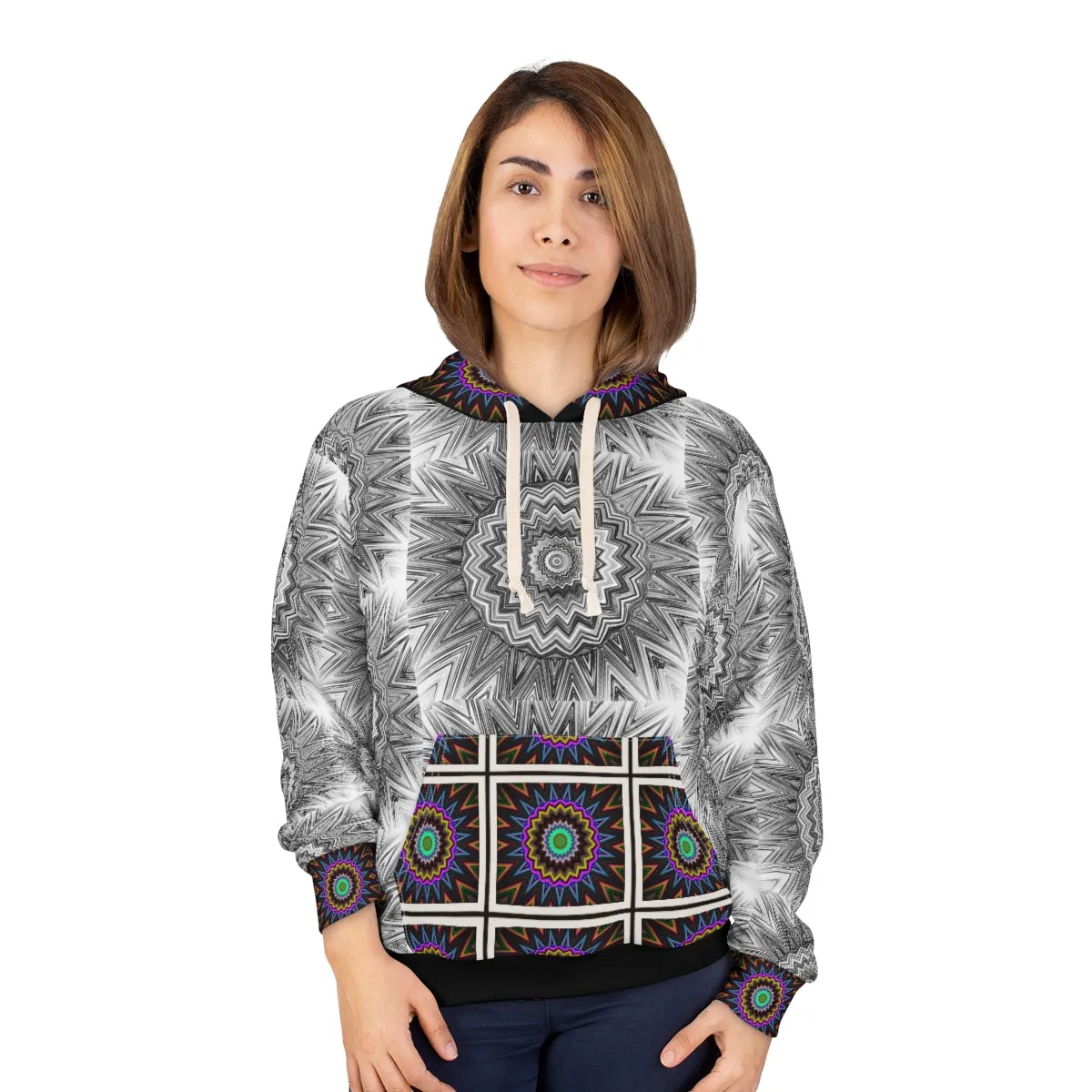 AOP Unisex Pullover Hoodie STAR BURST