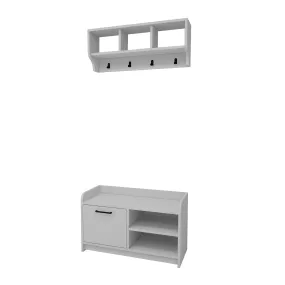 Aurora Hallway Coat Rack with Shelves