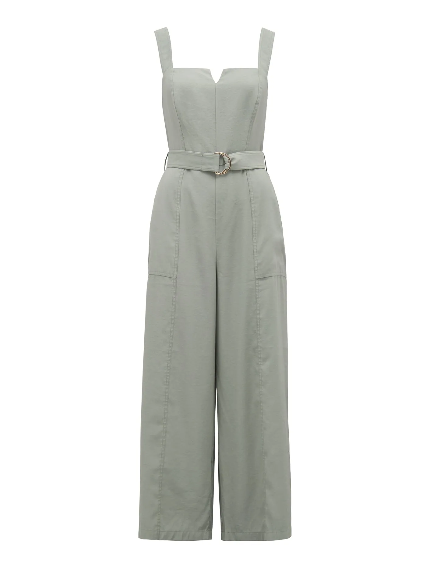 Aurora Wide Leg Belted Jumpsuit