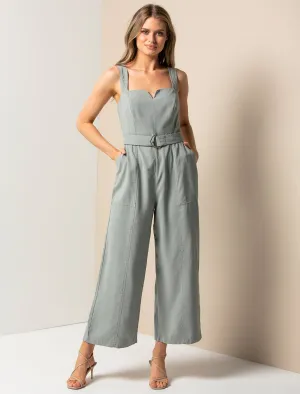 Aurora Wide Leg Belted Jumpsuit