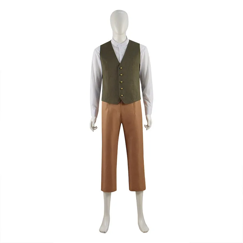 Bilbo Baggins Costume The Hobbit Cosplay Corduroy Coat Suit Halloween Outfits