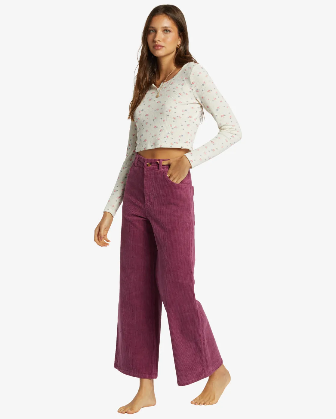 Billabong Be Free Cord Pants-Blackberry