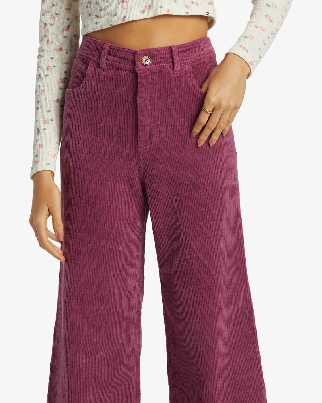 Billabong Be Free Cord Pants-Blackberry