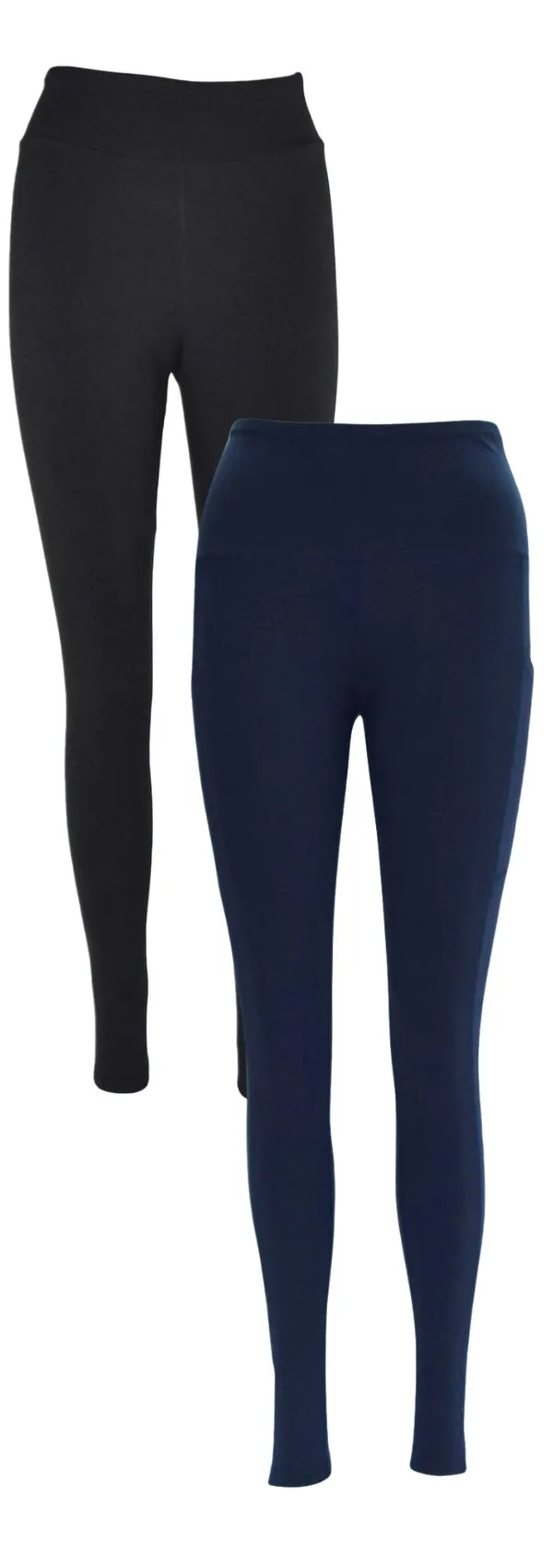 Black & Navy Leggings   Pockets