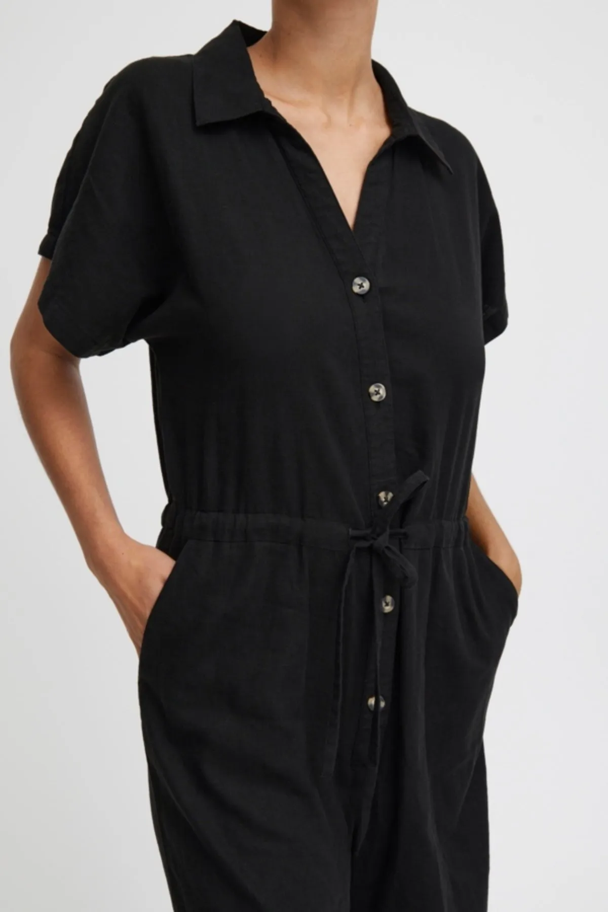 Black Linen Jumpsuit