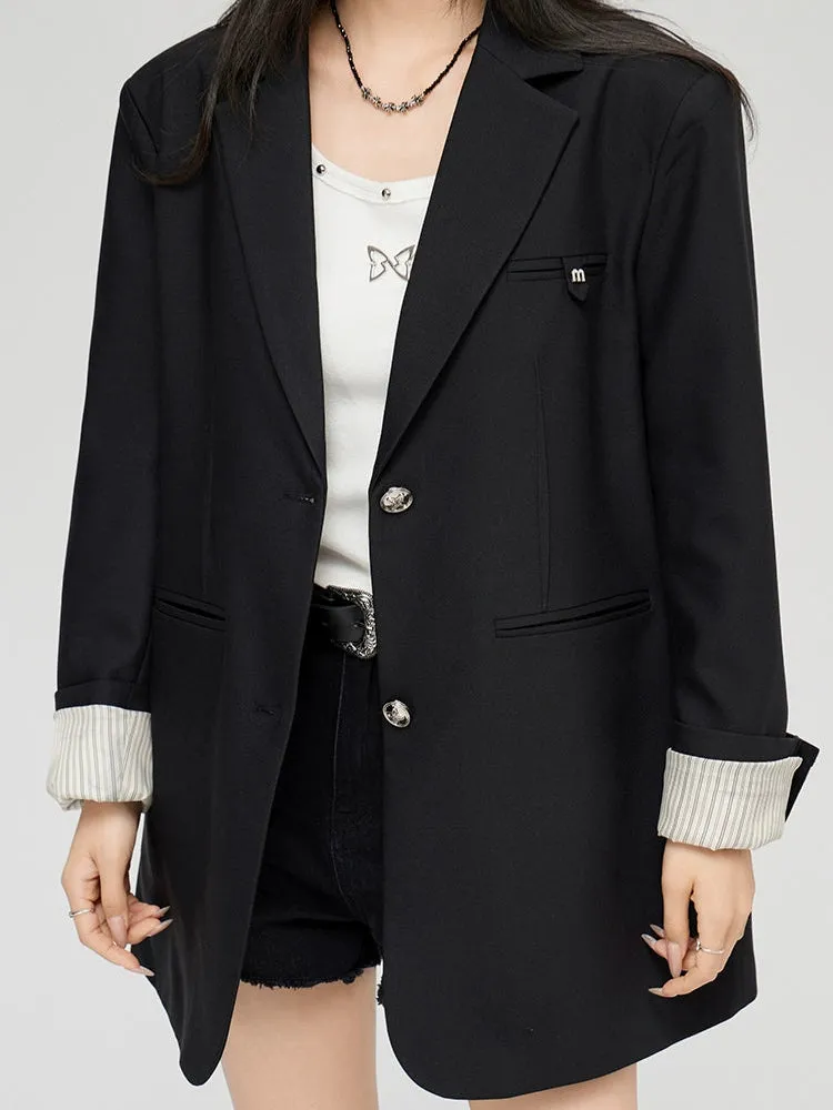 Black Relaxed Fit Blazer