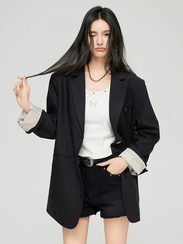 Black Relaxed Fit Blazer