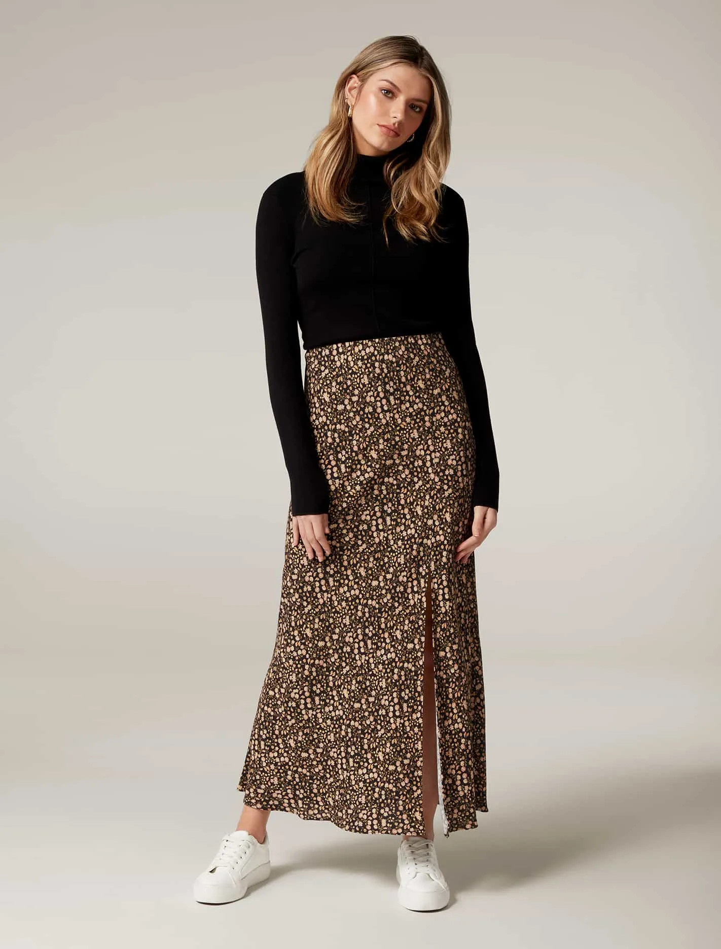 Blanca Bias Split Maxi Skirt