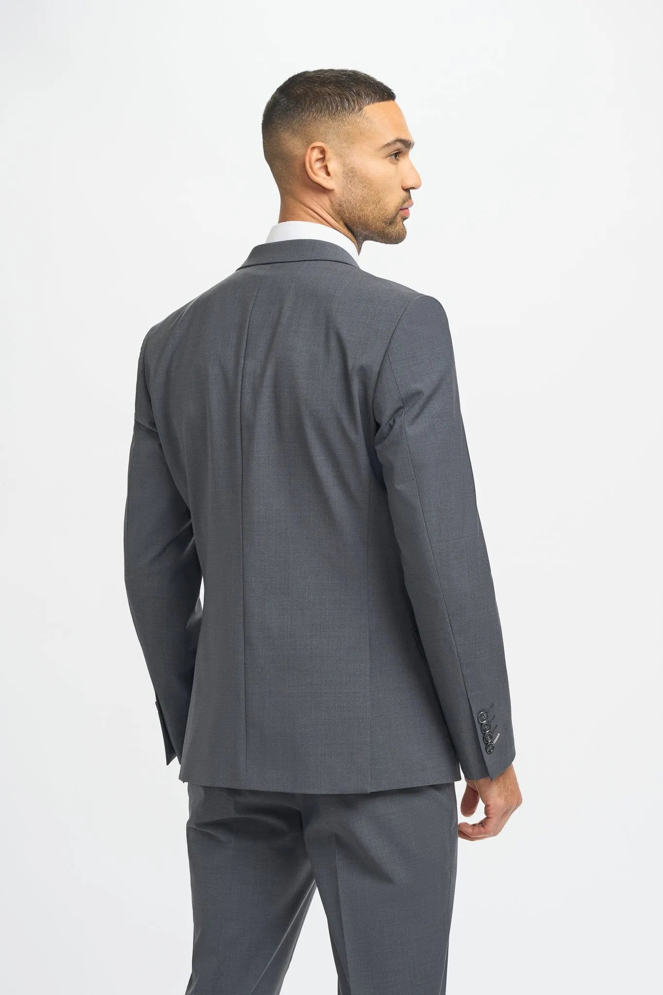 Bond Charcoal Double Breasted Suit