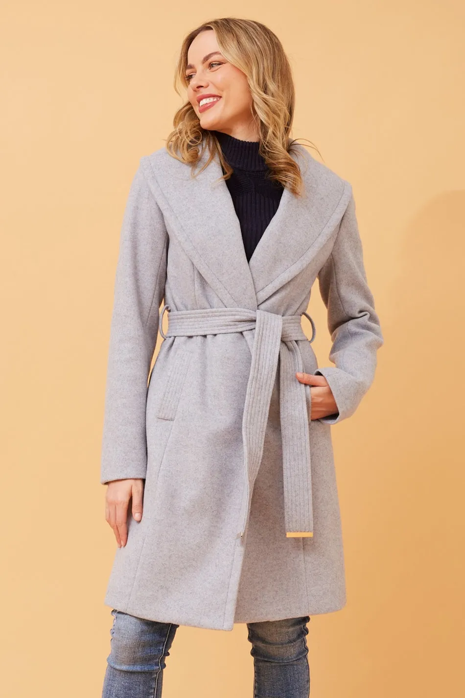 BRIDGET SHAWL COLLAR COAT