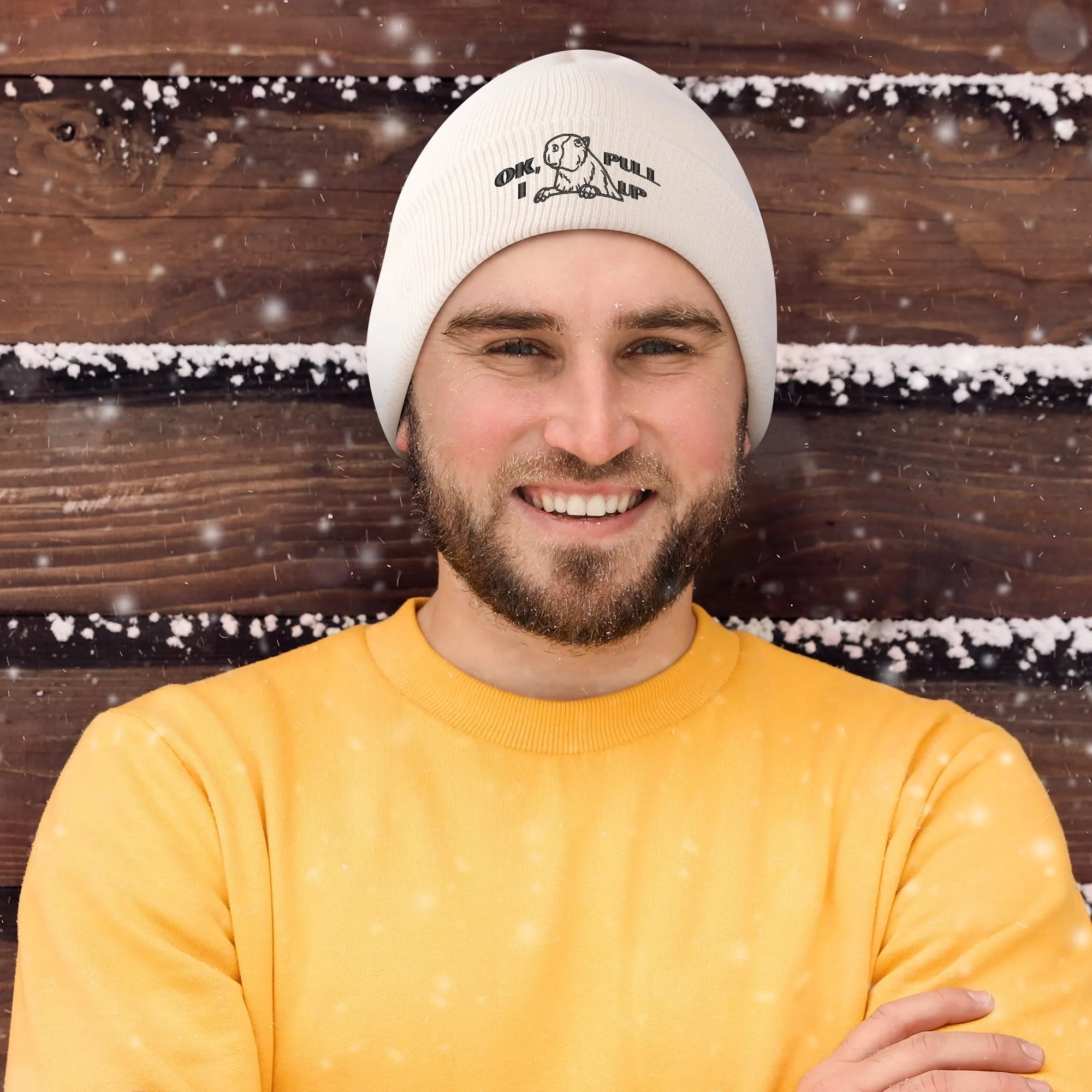 Capybara Embroidered Knitted Hats