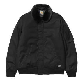 Carhartt Stanley Bomber Jacket With Removable Faux Fur Collar - Black