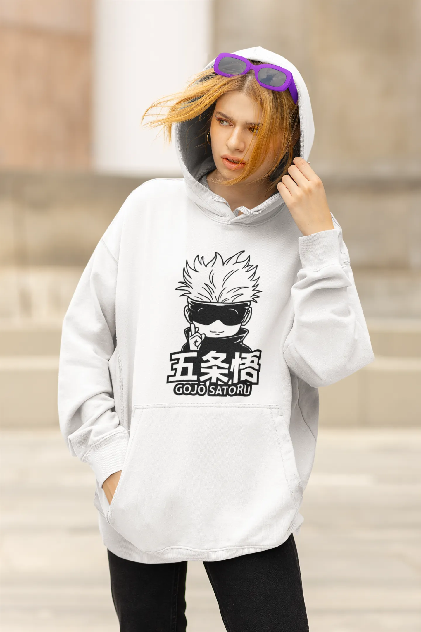 Chibi Gojo Satoru-Jujutsu Kaisen: Anime- Winter Hoodies