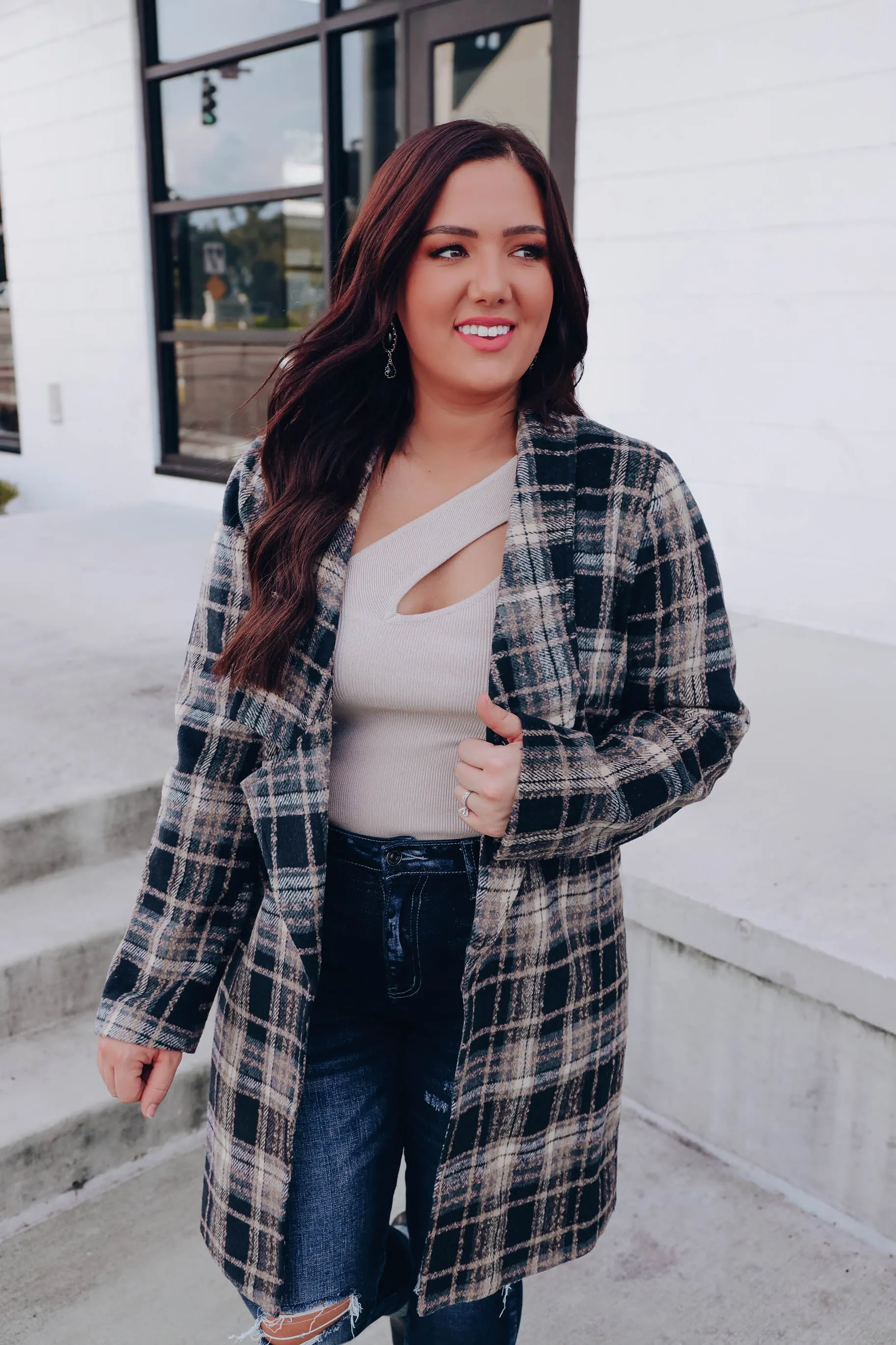 Chic Standards Plaid Coat