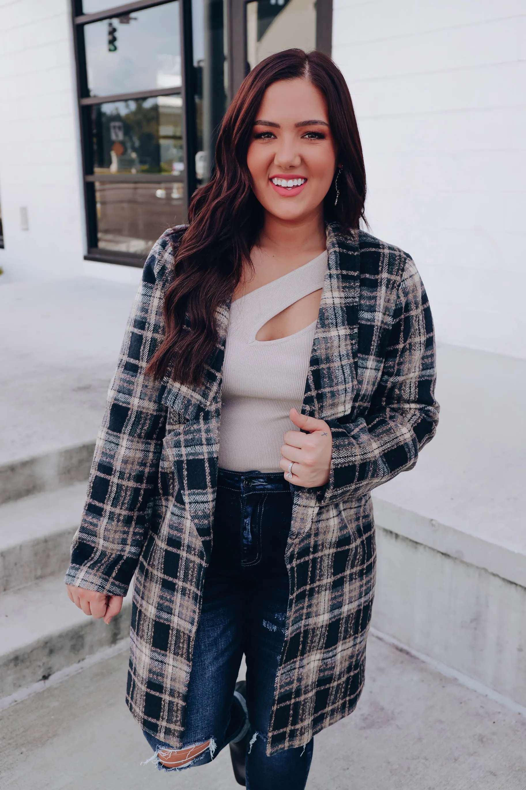 Chic Standards Plaid Coat