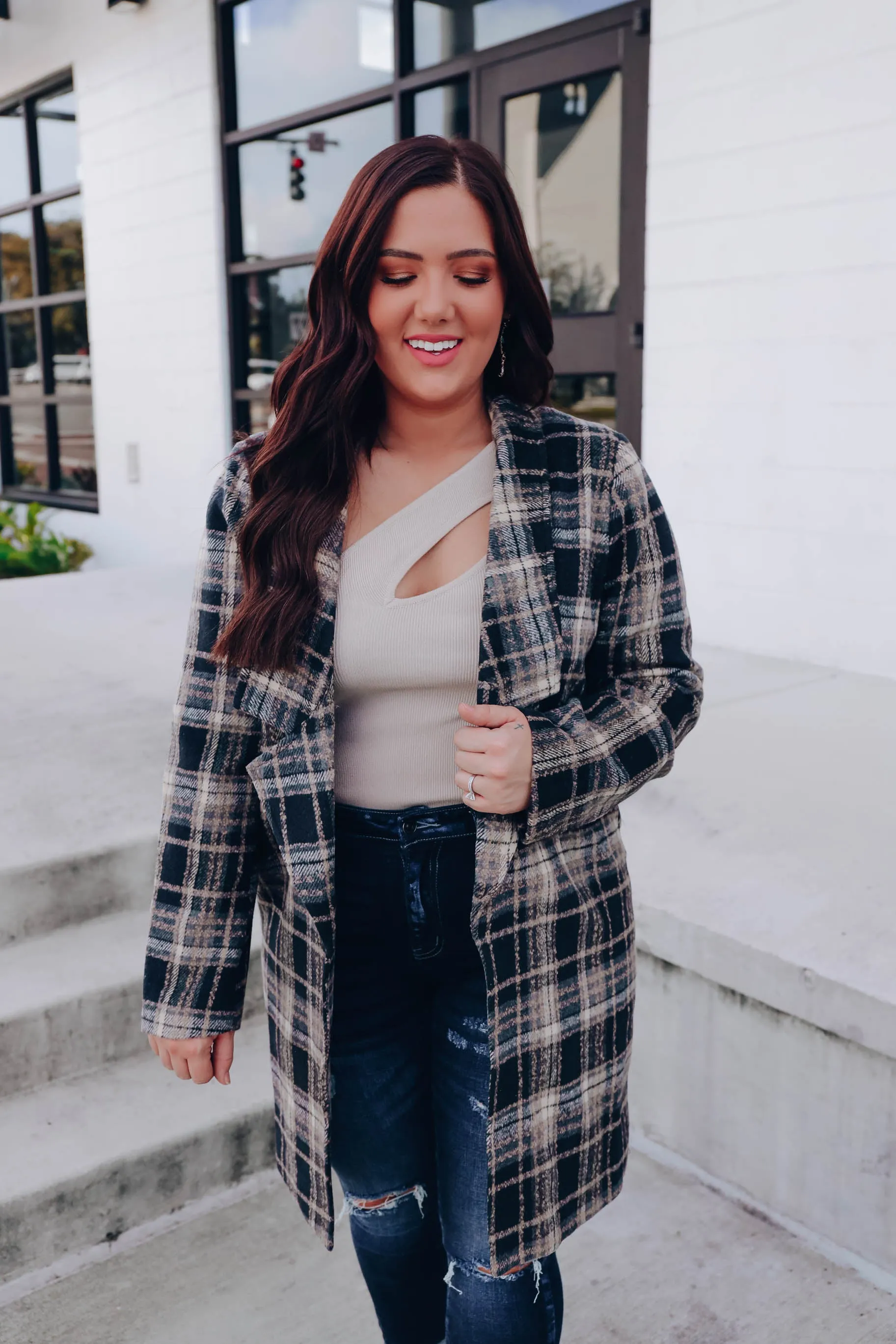 Chic Standards Plaid Coat