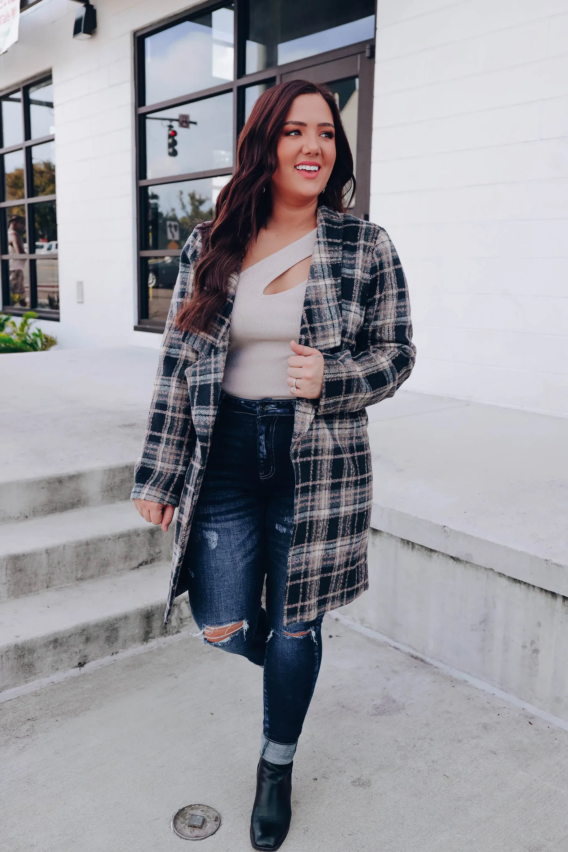 Chic Standards Plaid Coat