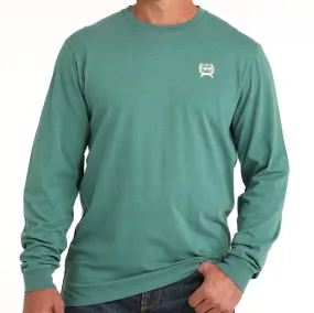 Cinch Men's "Cinch Original" Long Sleeve T-Shirt in Green