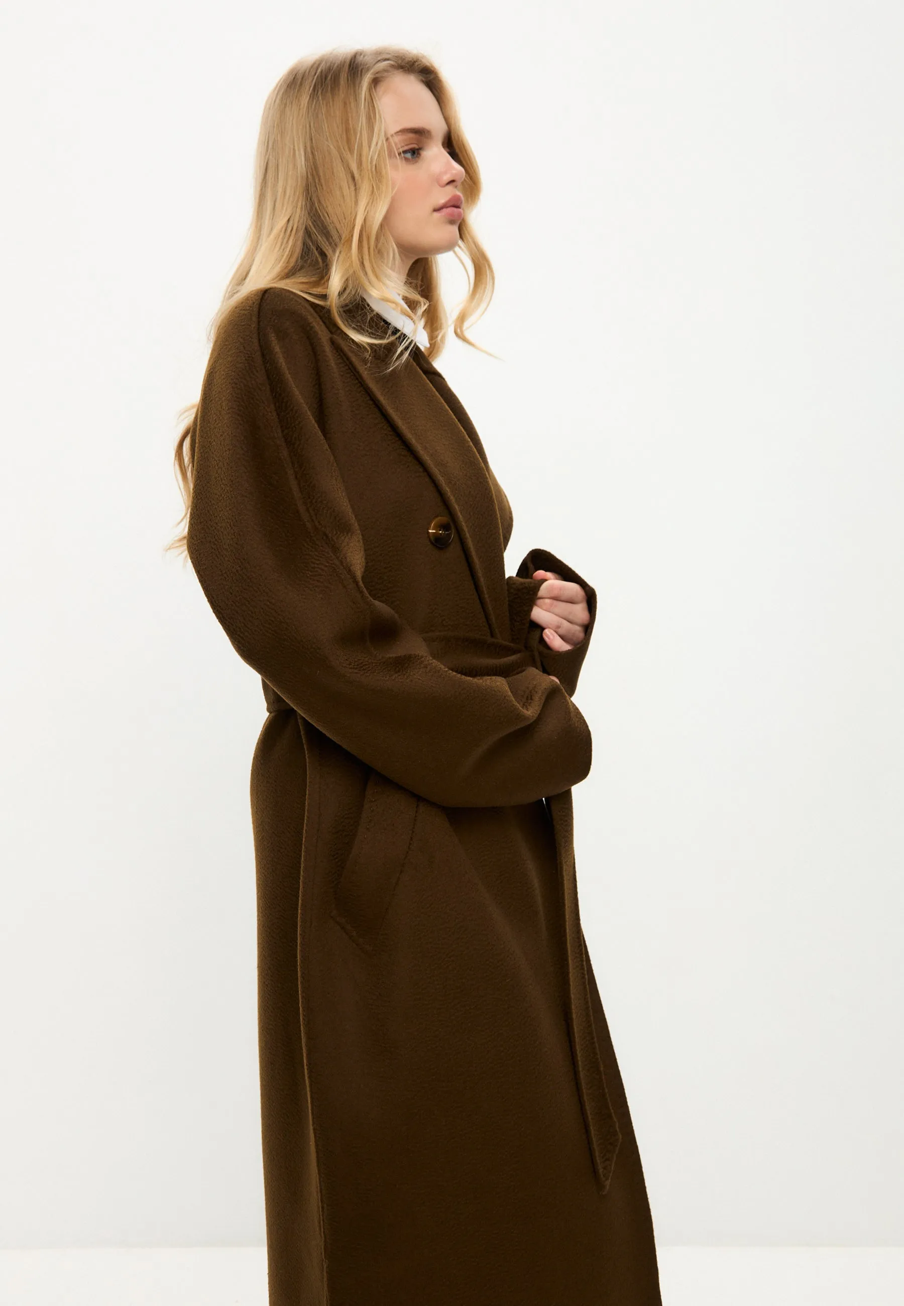 Classic Luxe Long Coat Rosie - Brown