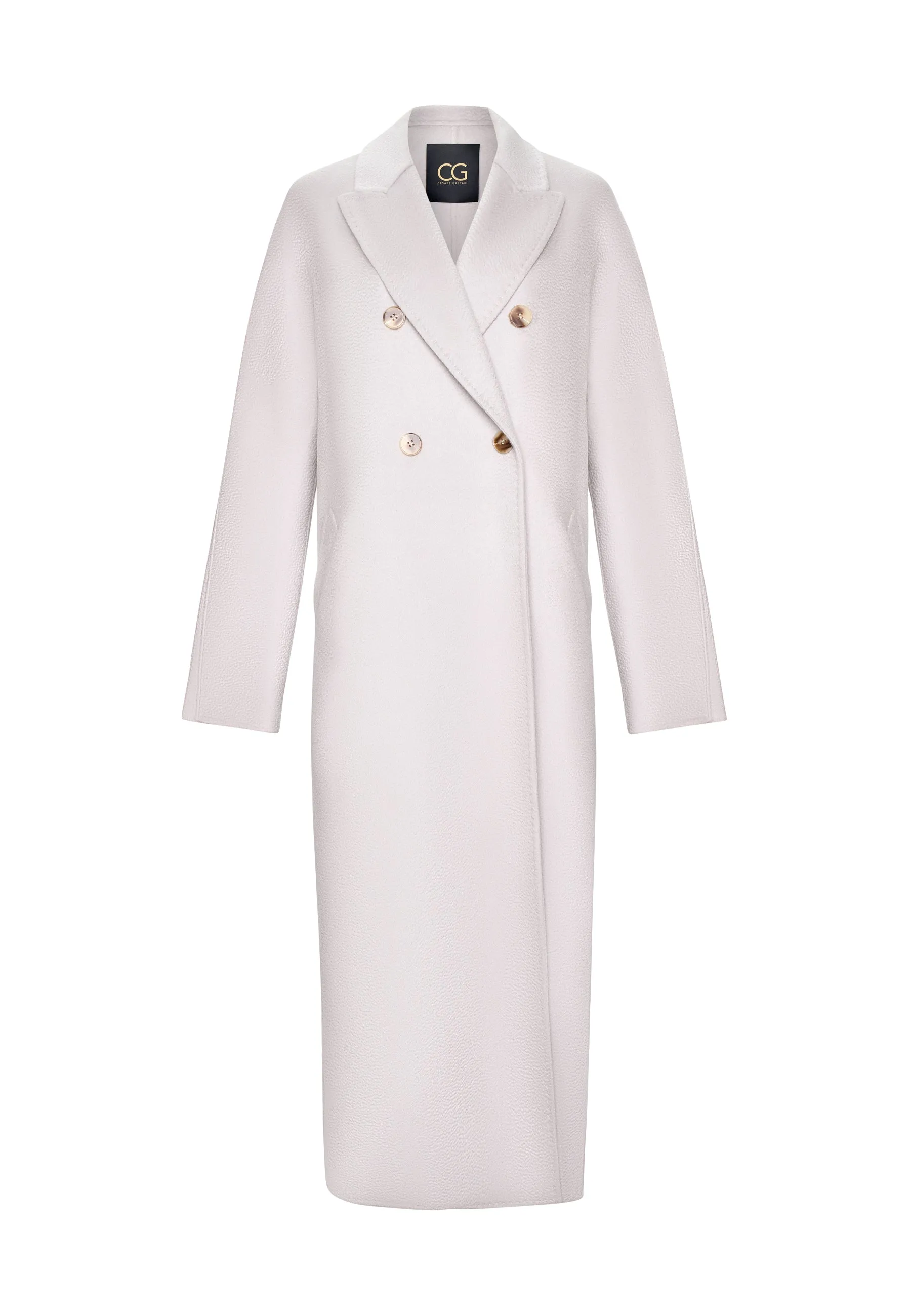 Classic Luxe Long Coat Rosie - White