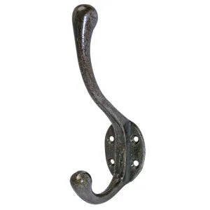 Classic Victorian style hat and coat hook 5½" in cast iron