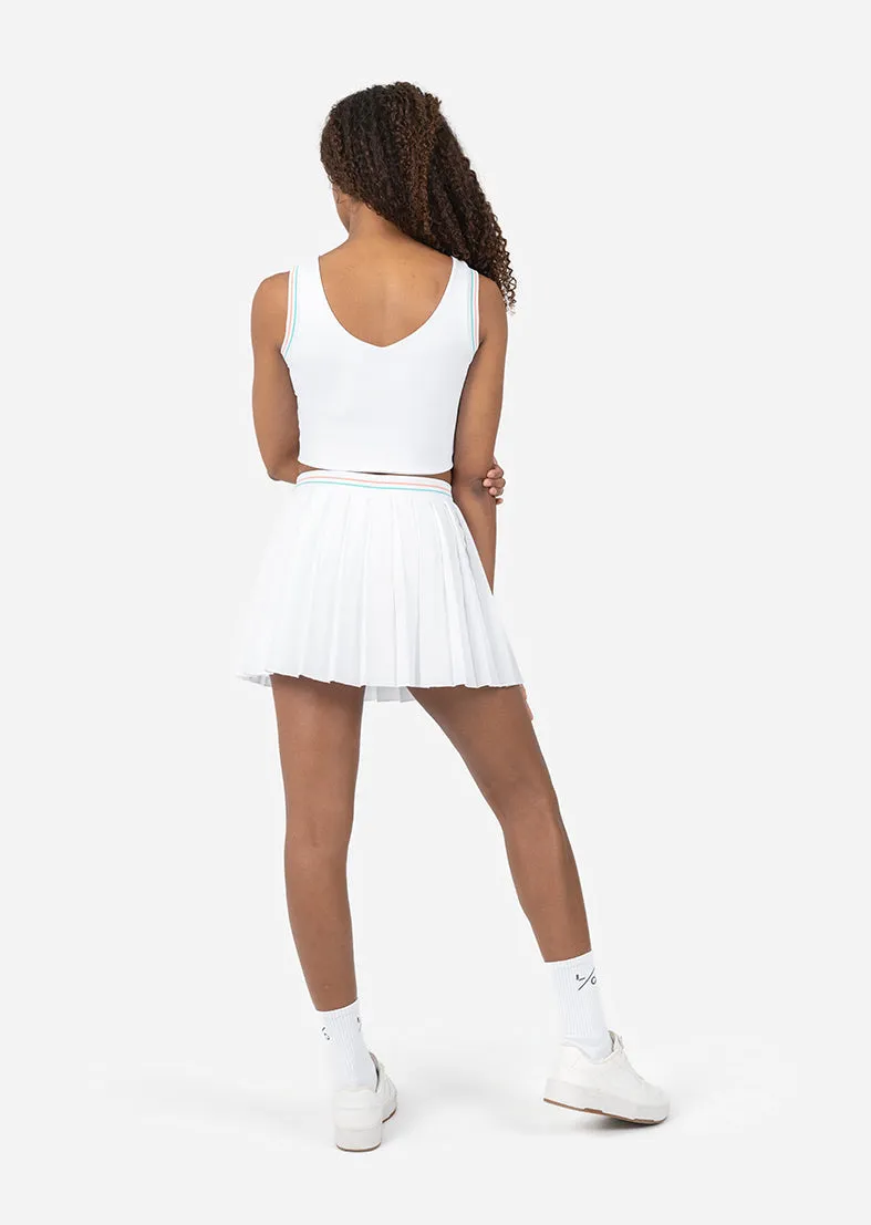 Club LC Vintage Pleated Skirt White FINAL SALE