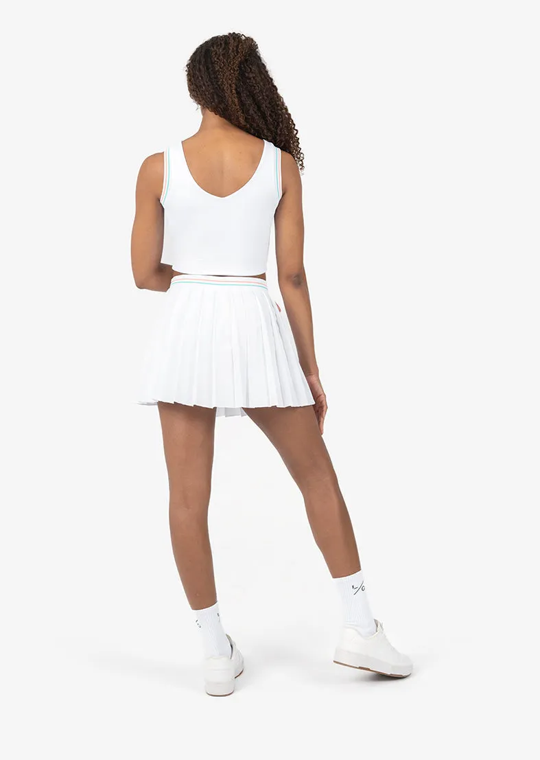 Club LC Vintage Pleated Skirt White FINAL SALE