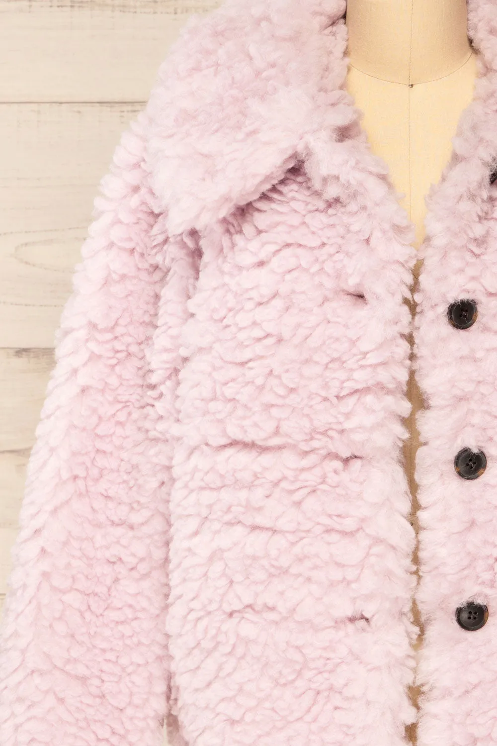 Coldfield | Fuzzy Button-Up Teddy Coat