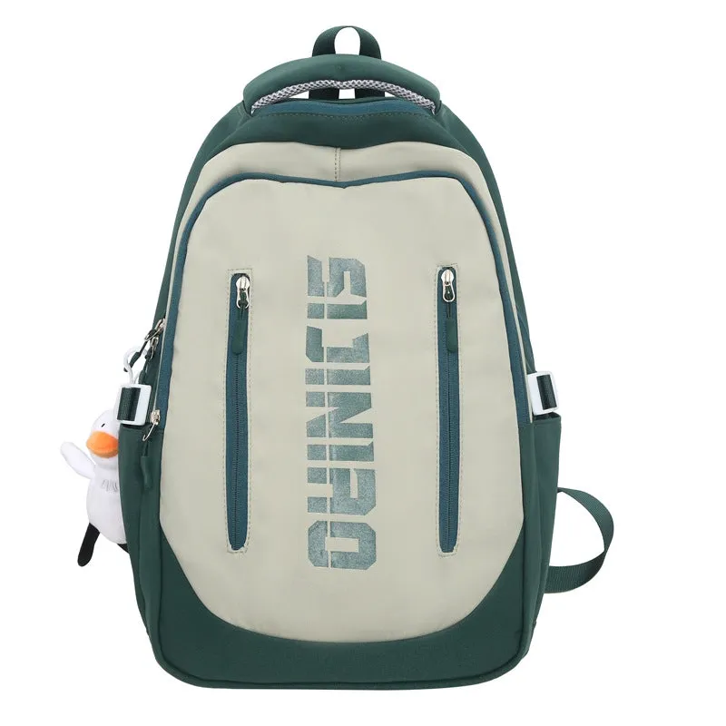 College Student Fashion Ins Middle School Student Fashion Casual All-Match Backpack Primary School Student Personality Japanese-Style Package