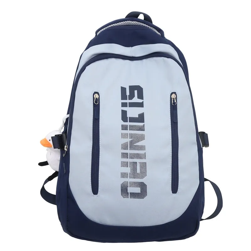 College Student Fashion Ins Middle School Student Fashion Casual All-Match Backpack Primary School Student Personality Japanese-Style Package