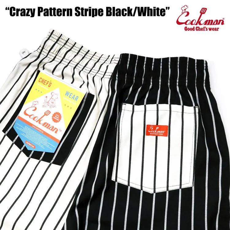 Cookman Chef Pants - Crazy Stripe : Black and White