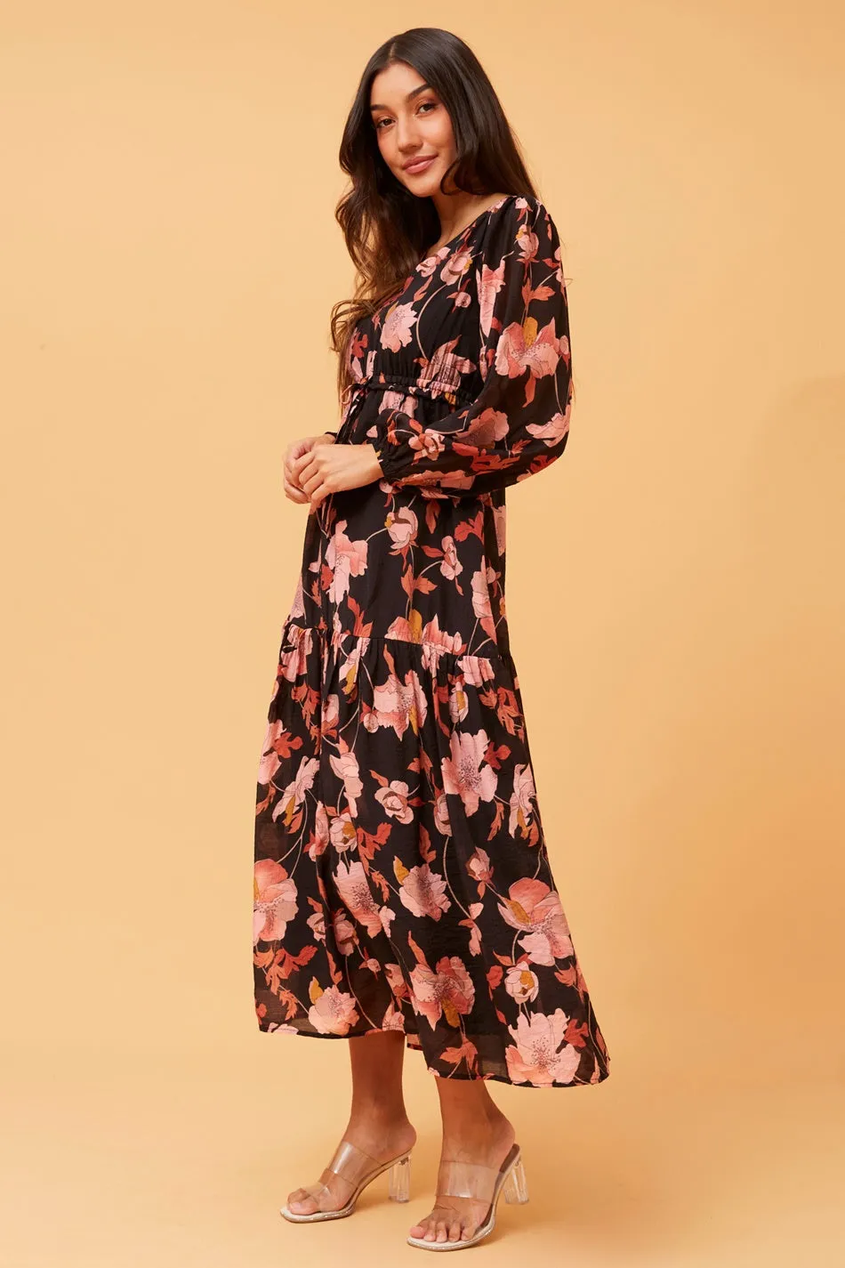 CRYSTELLE FLORAL MAXI DRESS