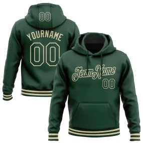 Custom Stitched Green Cream Sports Pullover Sweatshirt Hoodie