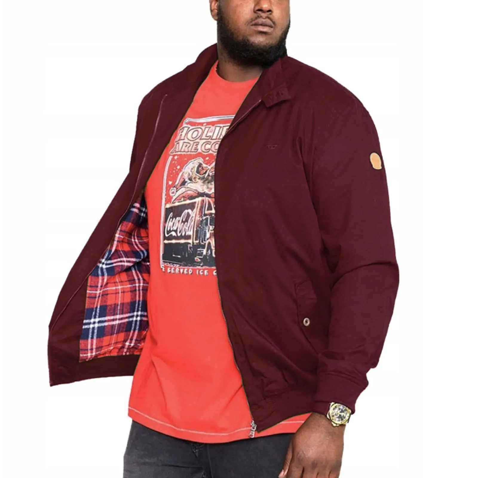 D555 Mens Windsor Big & Tall Cotton Harrington Jacket