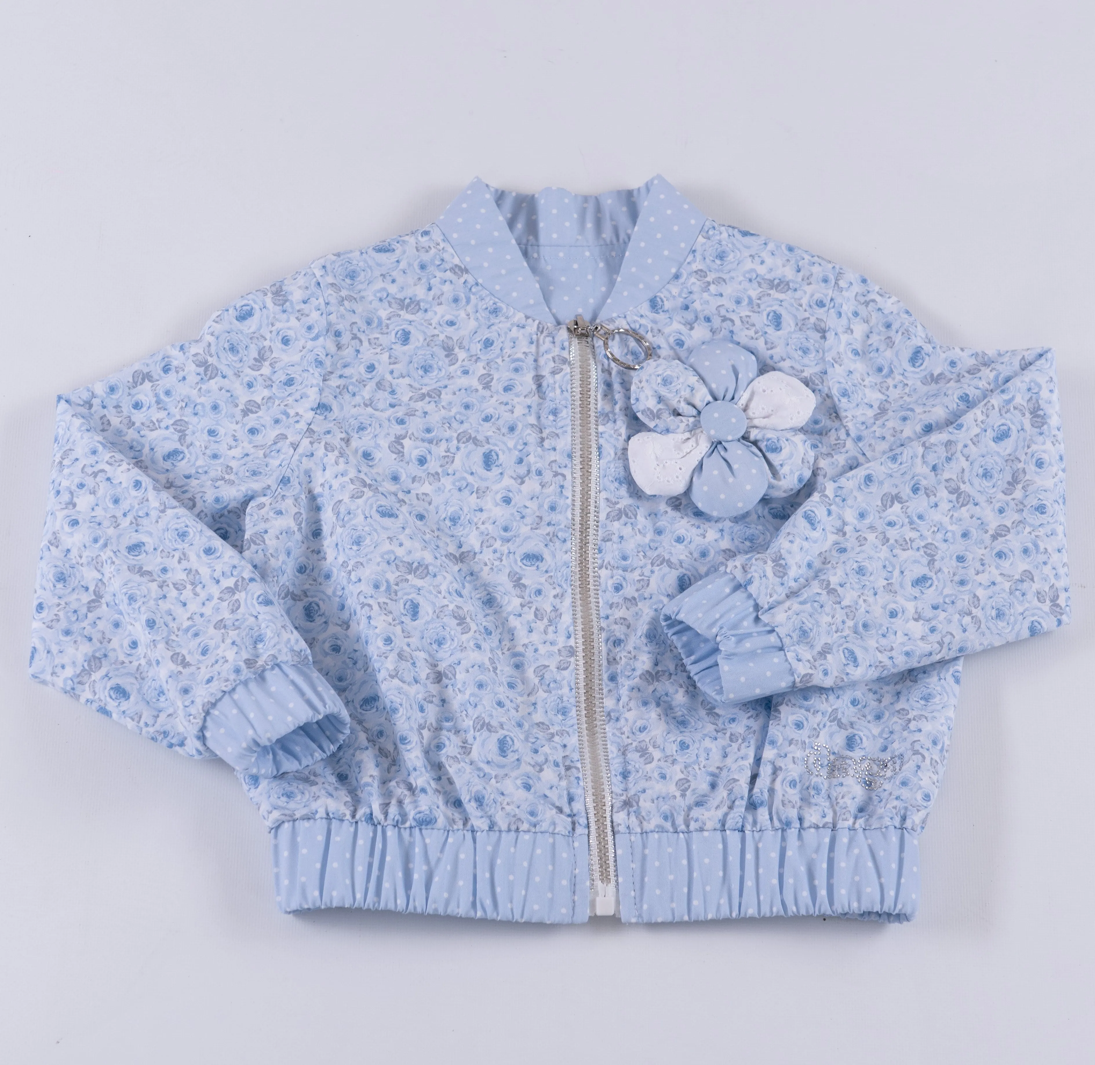 Daga - Flower  Bomber Jacket - Baby Blue