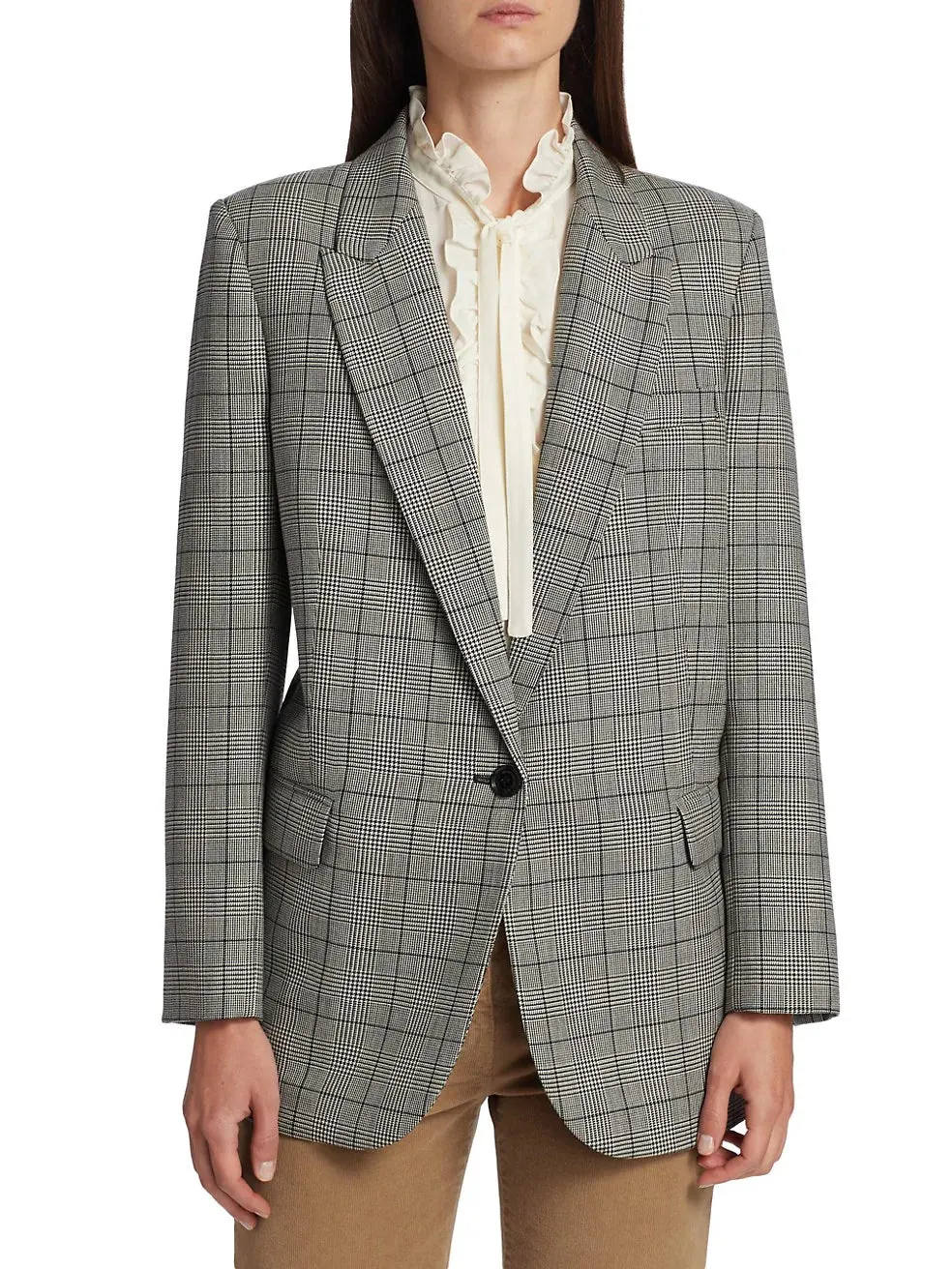 Diane Blazer - Black Ivory Plaid