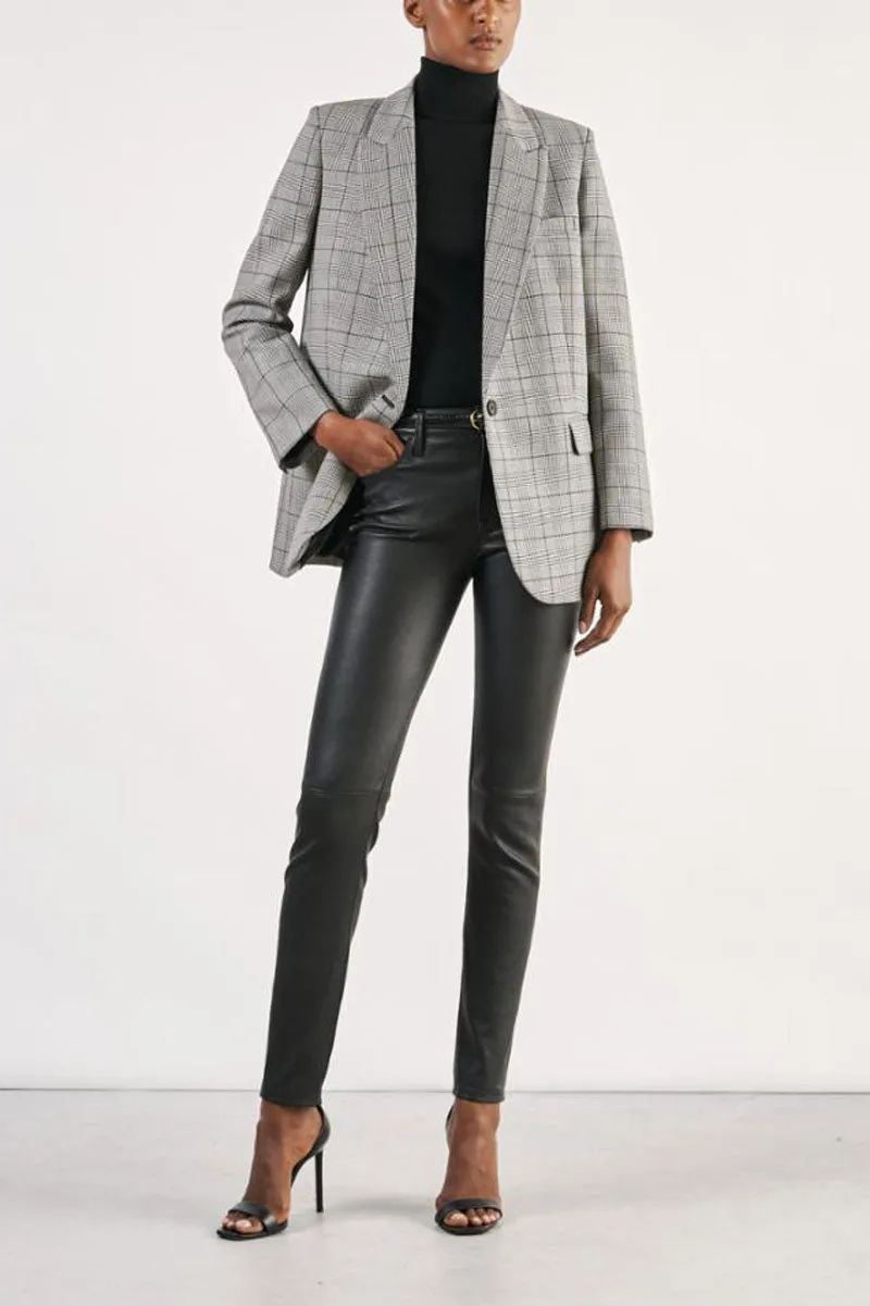 Diane Blazer - Black Ivory Plaid