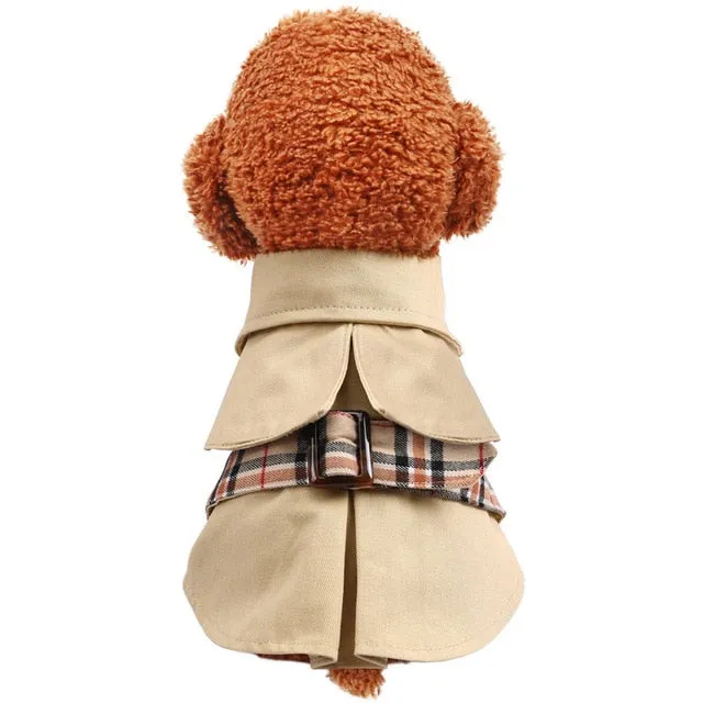 Dog Clothes Handsome Trench Coat Dress Pets Outfits Warm Clothes for Small Dogs Costumes Jacket Puppy Shirt Dogs