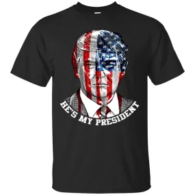 Donald Trump American Flag T-shirt Men Cotton T-Shirt